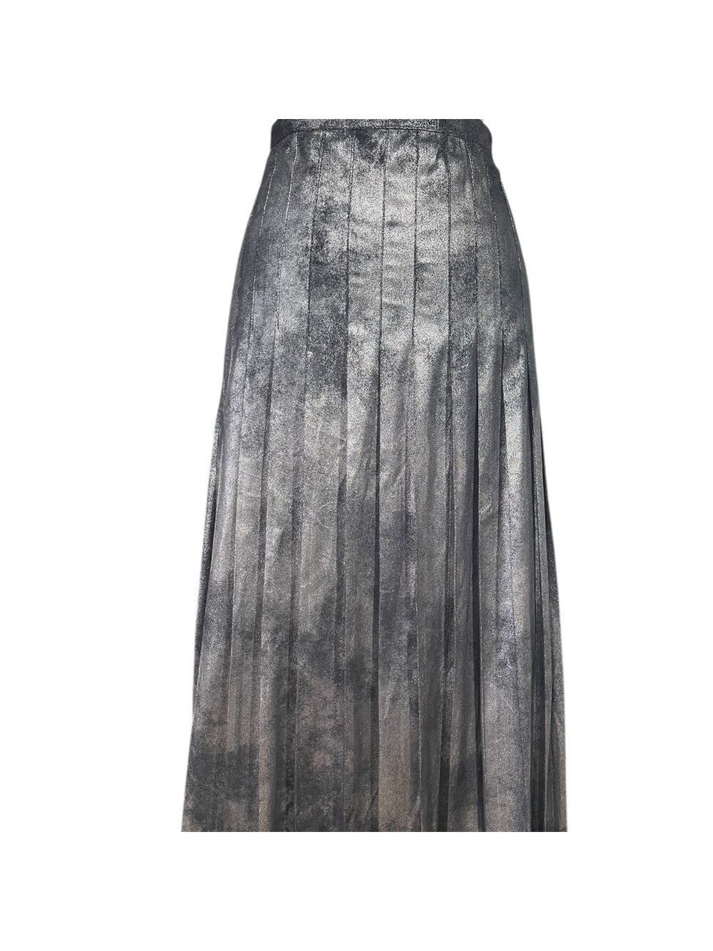 Du Jour Metallic Pleated Skirt